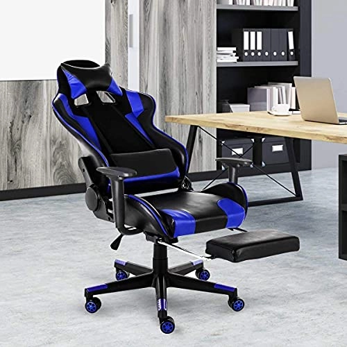 Desk Chair - PU Leather Brown High Back