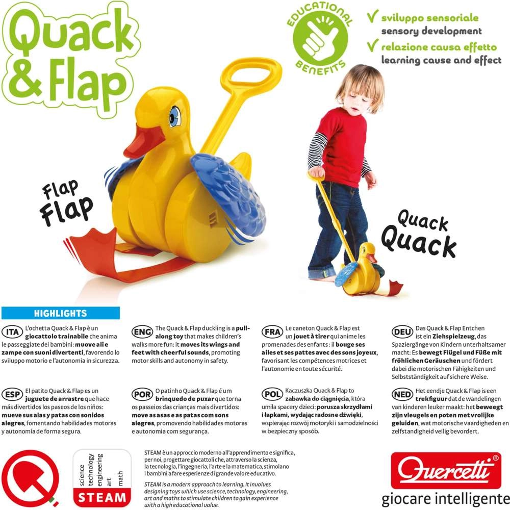 Quack and Flap Duck - Yellow pull-along