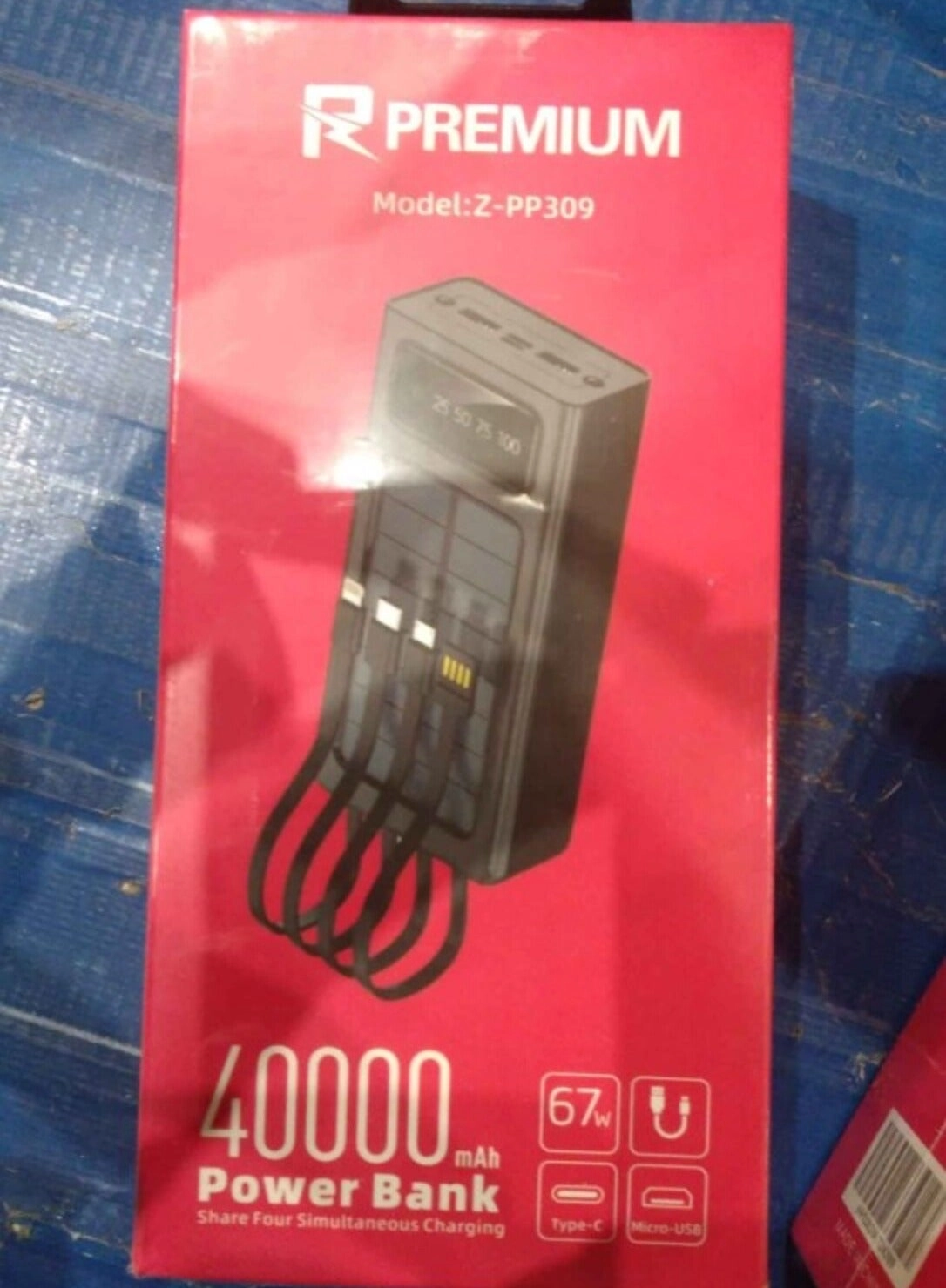 Premium Power Bank - 40000mAh Fast charging