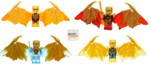 Ninjago Crystalized Golden Dragon (NJOGoldDragons) 4 pcs