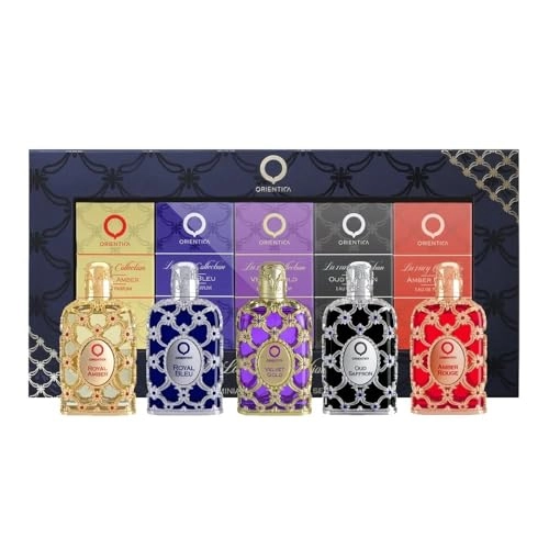 Amber Rouge Eau de Parfum 7.5ml + Royal Amber Eau de Parfum 7.5ml + Oud Saffron Eau de Parfum 7.5ml + Velvet Gold Eau de Parfum 7.5ml + Royal Bleu Eau de Parfum 7.5ml