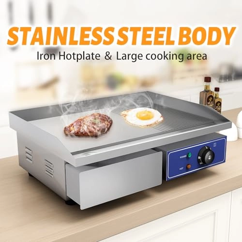 Electric Countertop Griddle - Two Half Iron Plate 55*35.5cm