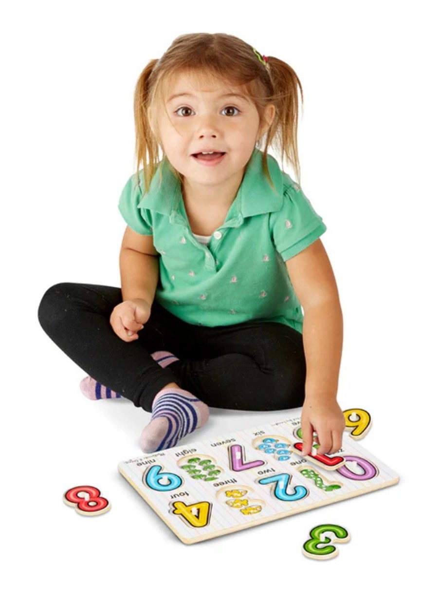 Lift & See Numbers Wooden Peg Puzzle - 2 to 5 years 10 piece(s)