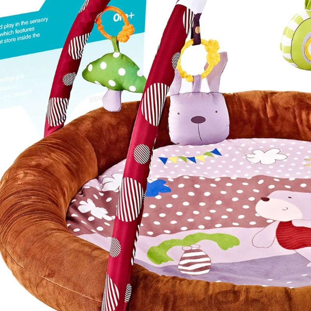 Baby Round Comfy Play Mat & Activity Gym - Suitable for 0 months & above