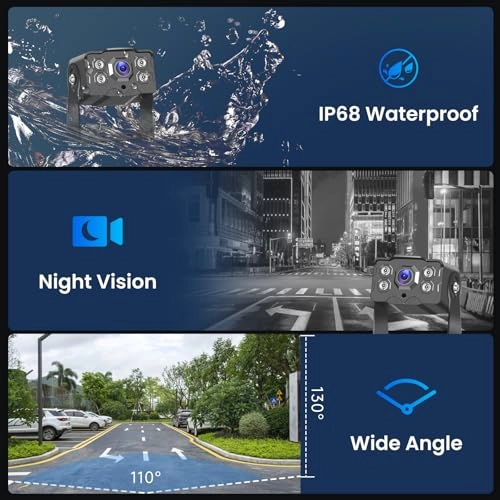 Reversing Camera - Night vision 1280*720P + 7 Inch Monitor - Wired