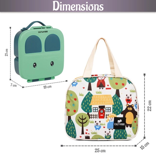 Lunch Box - 4 Compartments + Lunch Bag - Insulated