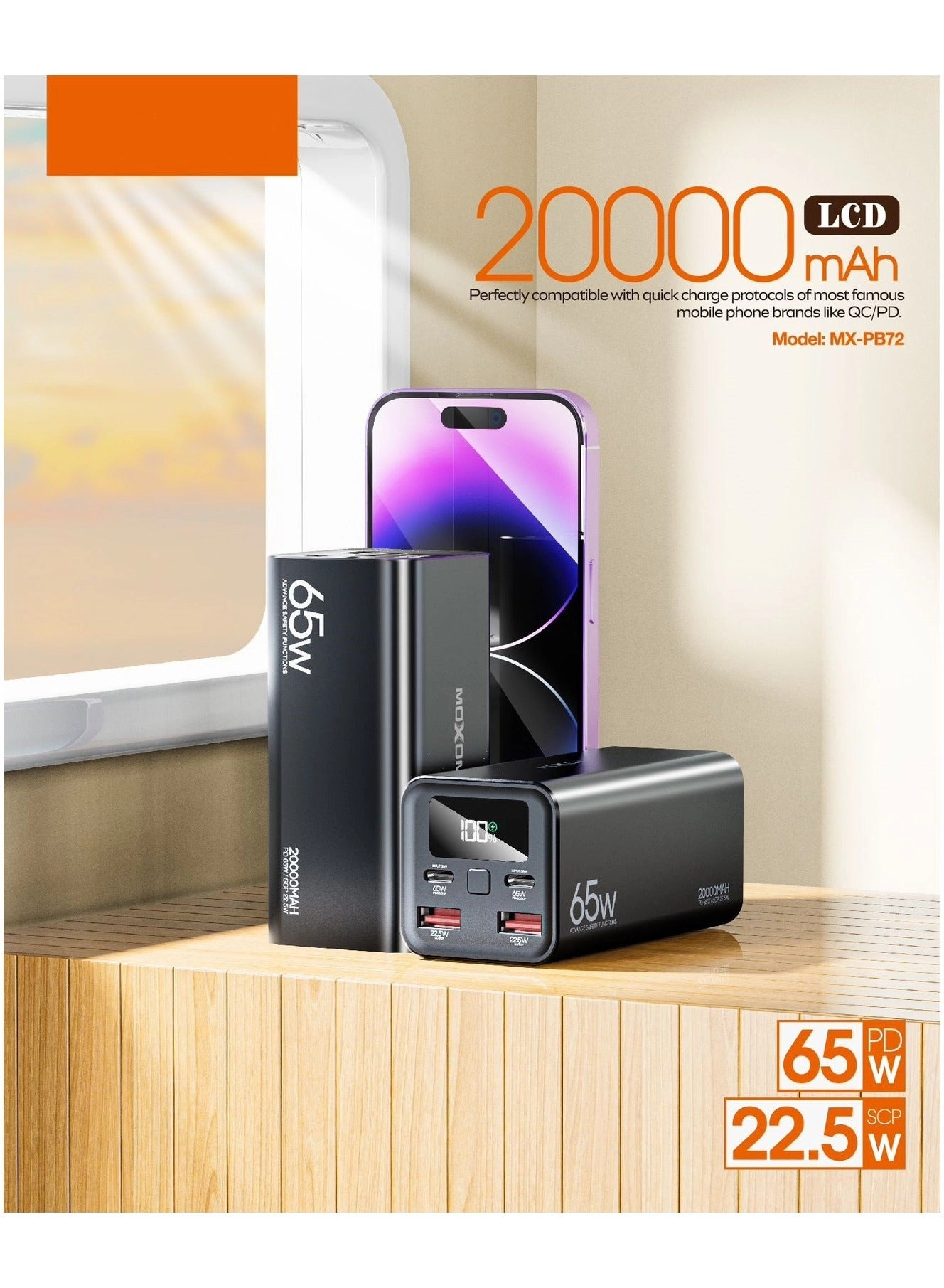 MX-PB72 - 20000 mAh 65W