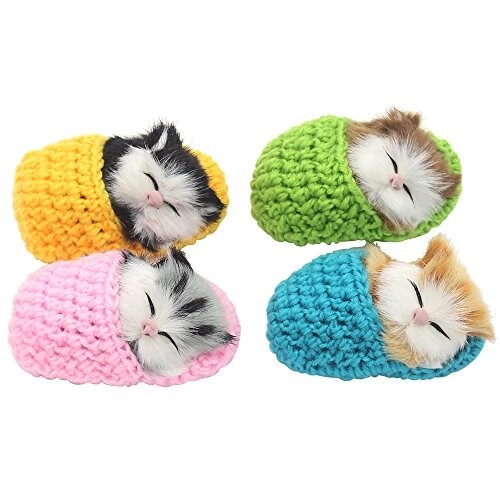 Coolayoung Sleeping Cat in Slipper - 9 cm