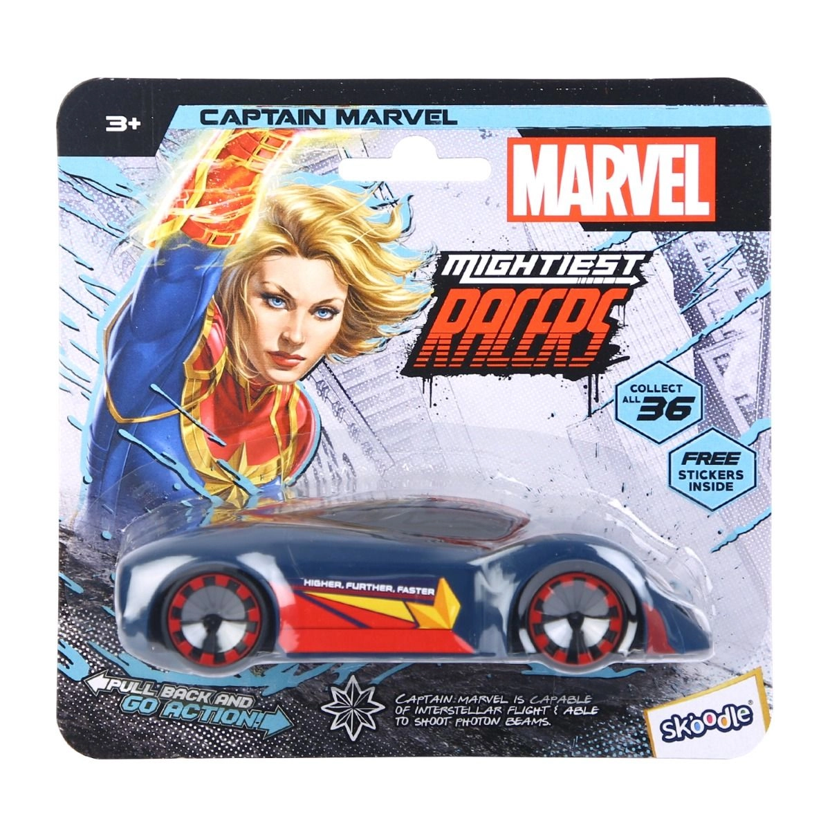 Mm Racer Capt Marvel - 3 + Black Panther