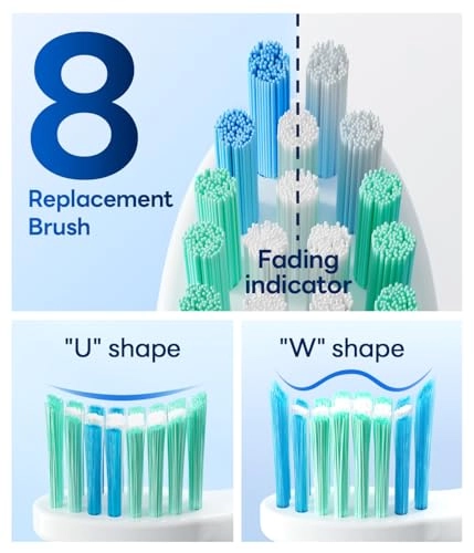 Y02 - 8 Brush Heads 60 Days 5 Modes