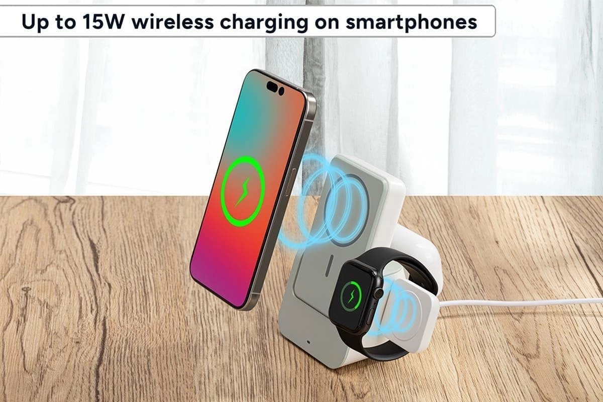 3-in-1 Wireless Charging Station - 10000mAh Fast Charging Wireless