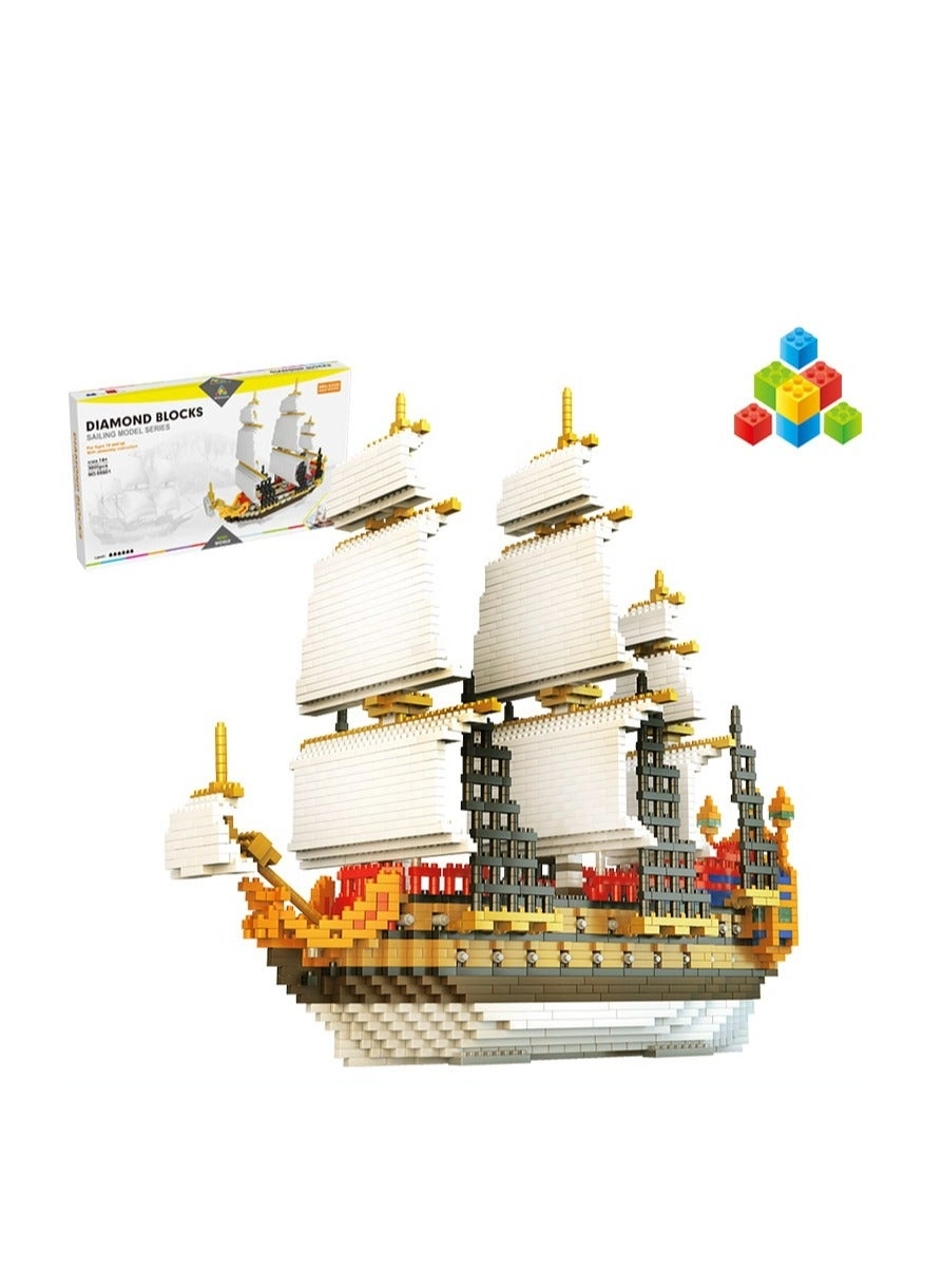 Micro Mini Blocks Sailing Ship - 1860 pcs