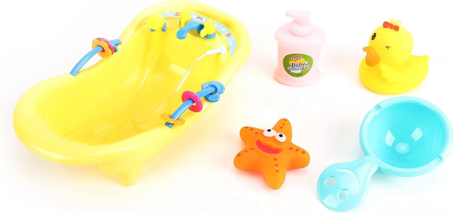 MOON Mini Bath Tub Toy - Yellow 5 Pieces