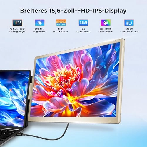 Laptop Screen Extender - 1920 x 1080 Pixels 15.6 Inches