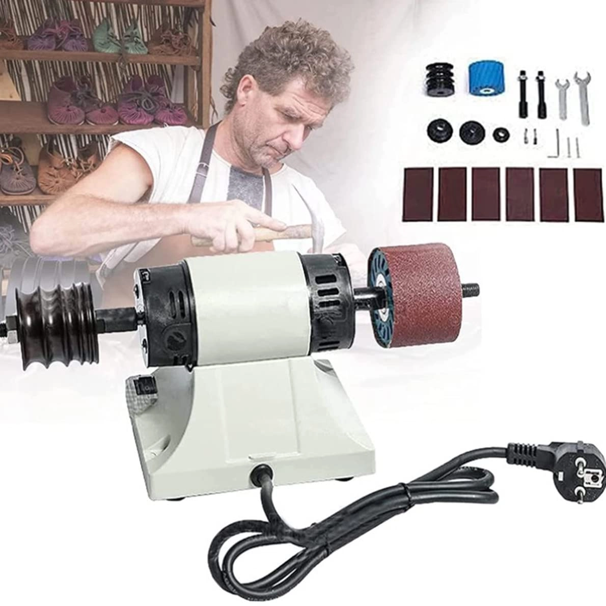 JWKWLDK Leather Polishing Burnishing Machine