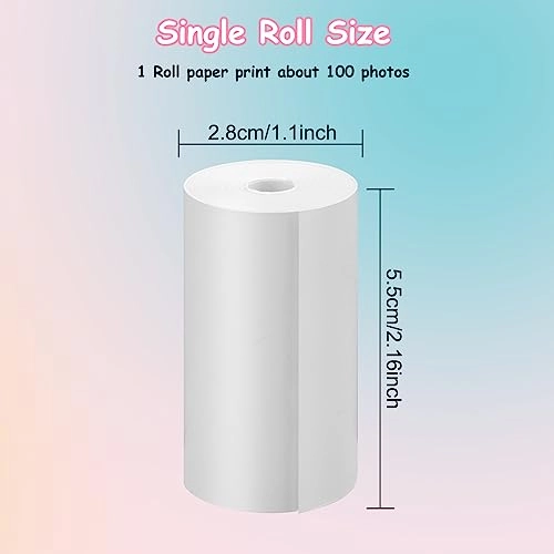 Instant Camera Refill Print Paper - 5 Rolls 56mm x 25mm