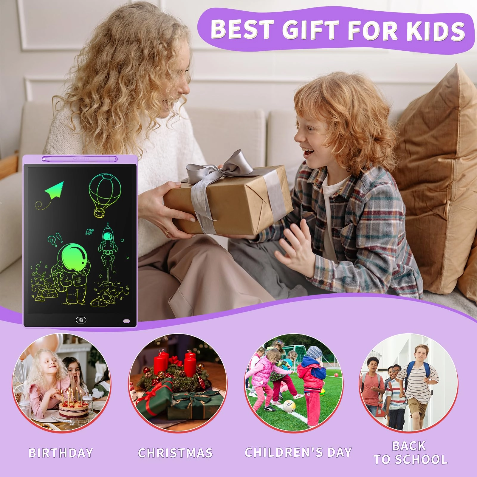 LCD Writing Tablet - 2 Pack Chalk