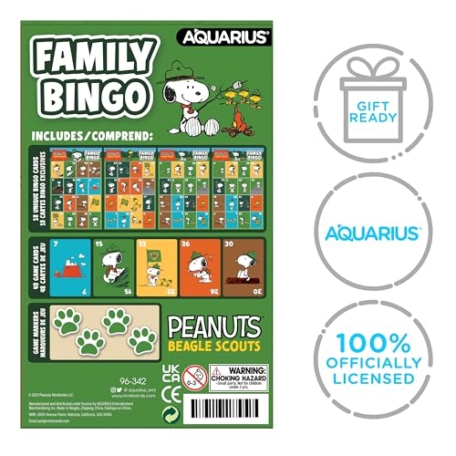 Peanuts Snoopy Beagle Scouts Family Bingo - English