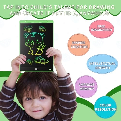LCD Colorful Writing Graphic Tablet - 12 Inches Blue & Green Pack