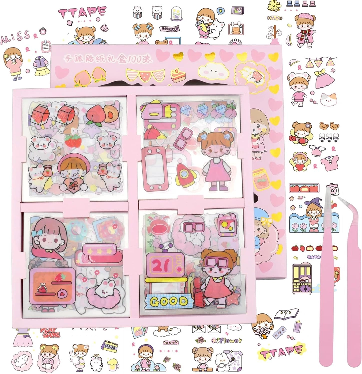 X14 Store Kawai Sticker Book 100 pcs