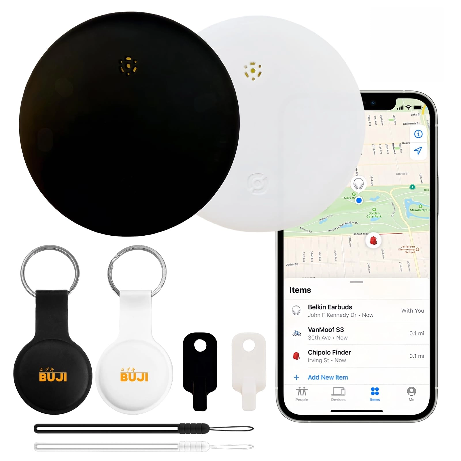 コブキBUJI Bluetooth Tracker Tag - 2 Pack