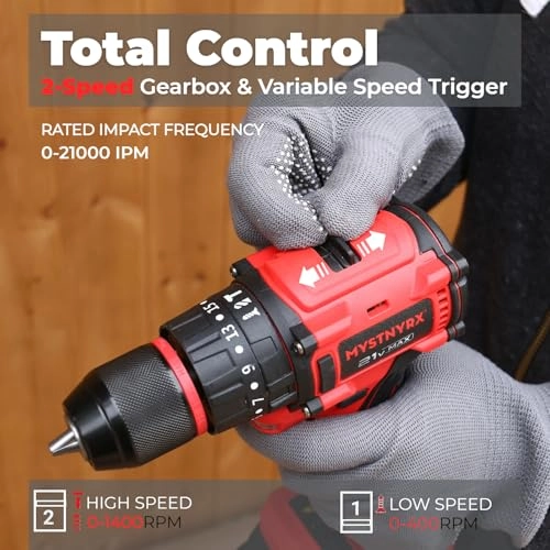 21V Max Brushless 3-in-1 Hammer Drill Driver - 2000 Milliamp Hours