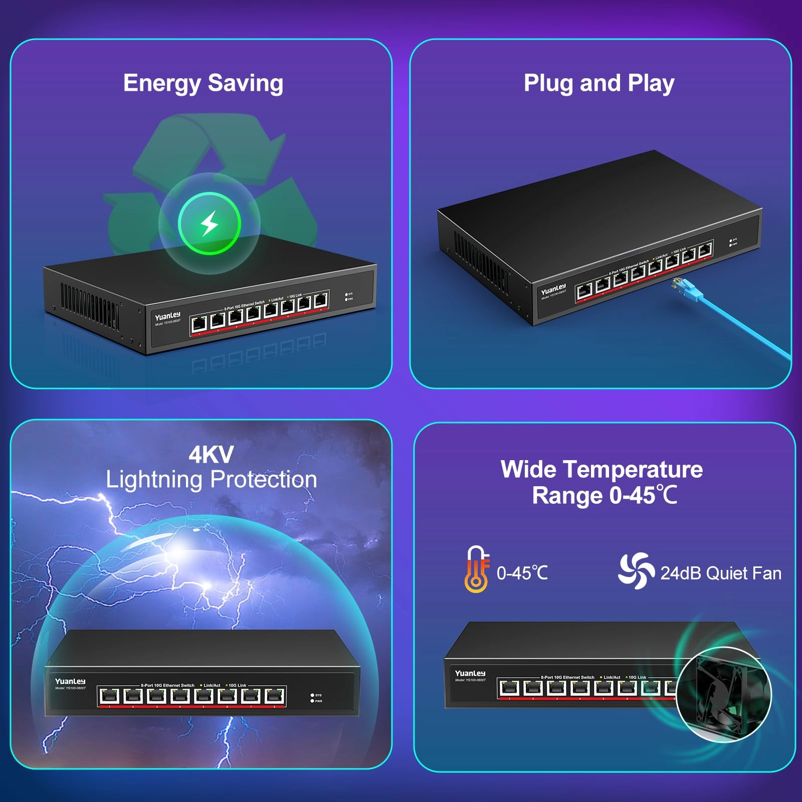 8 Port 10G Switch 8-Ports