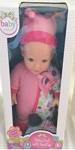 Baby Doll - 11-inch Soft body Pacifier or Rattle Ages 2+