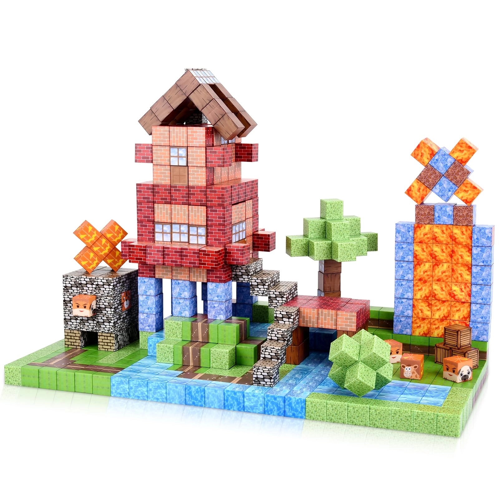 LFZXKJKJ Magnetic Building Blocks (Building Toys-001) - Forest