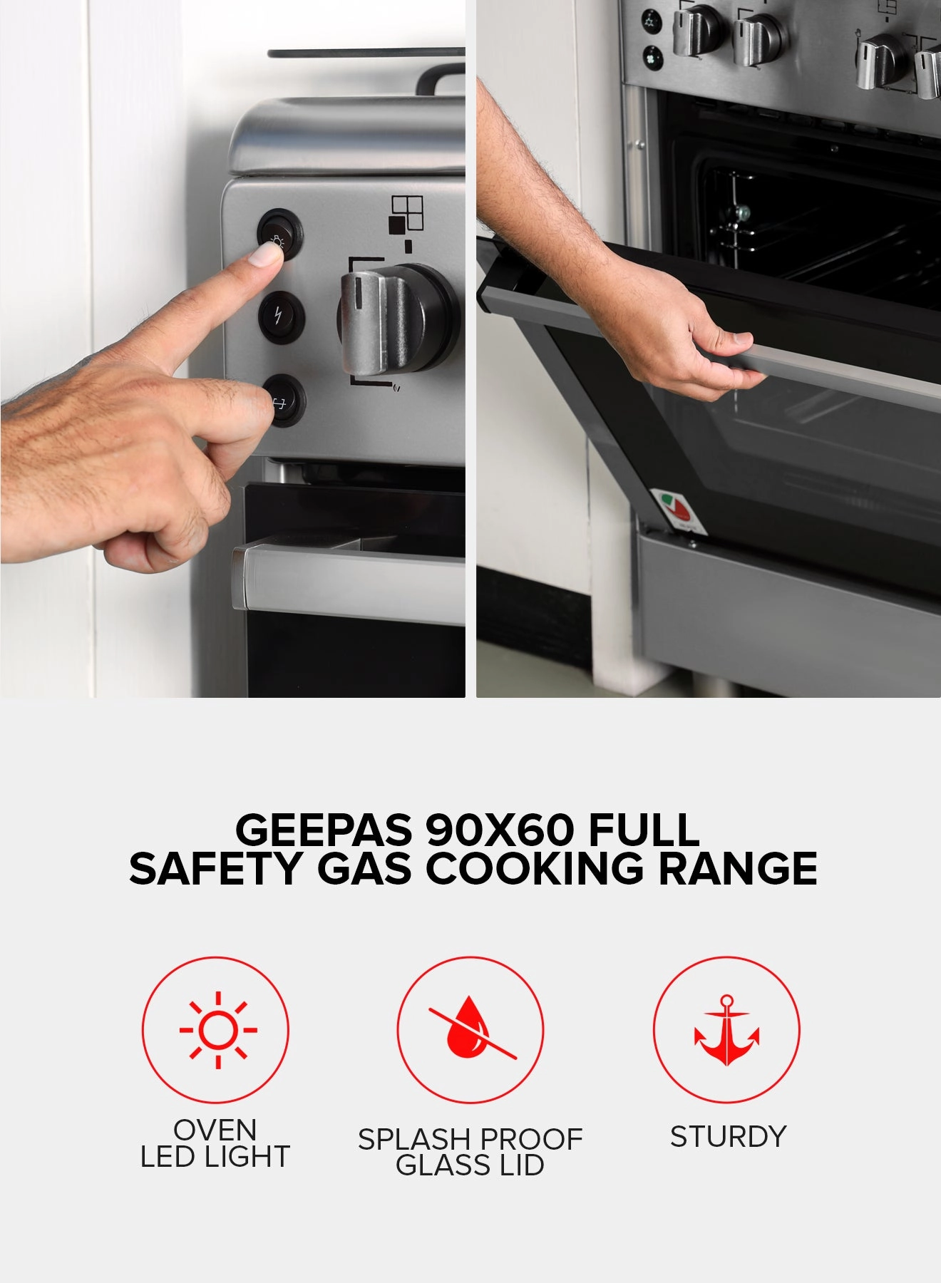 GCR9077FTCST GAS Cooker