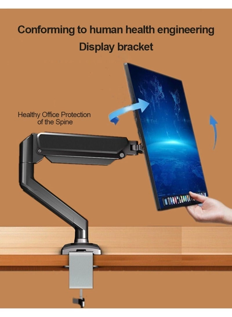 Full Motion Tilt Swivel Single Monitor Arm - 13-32 inch 100 x 100 or 75 x 75 mm