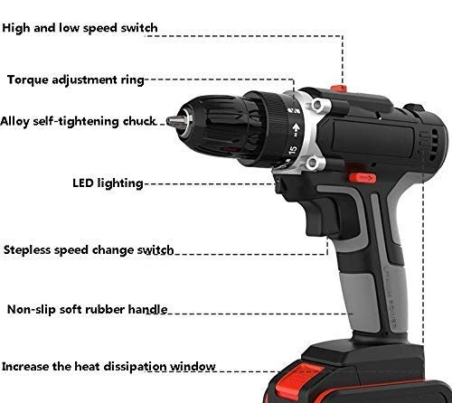 Electric Drill - 48V 1500mAh 2 batteries