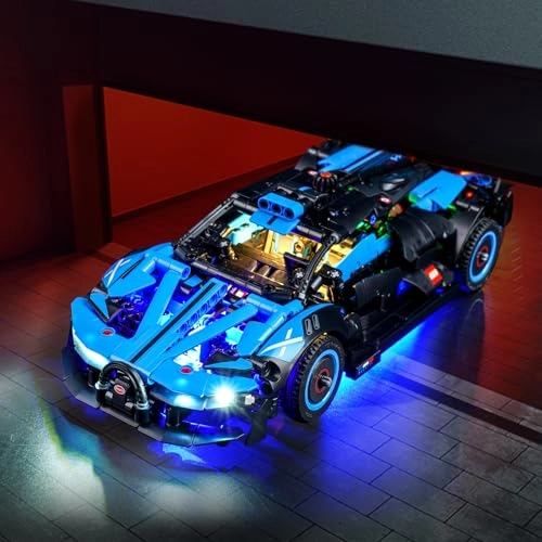 Led Light Kit - Plastic 1 for LEGO Technic Bugatti Bolide Agile Blue 42162
