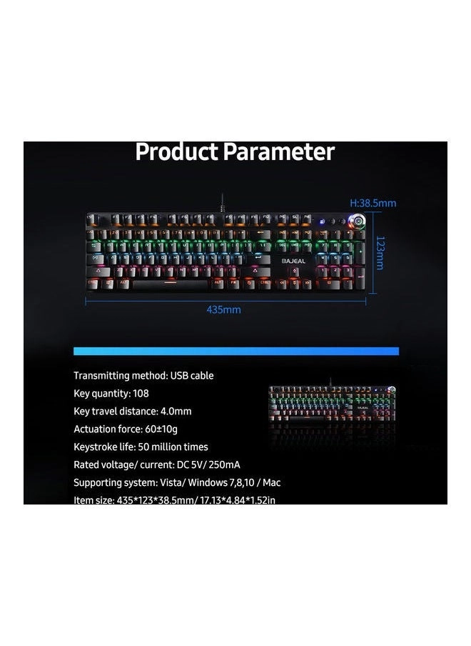Mechanical Keyboard - Win/IOS/MAC/Android Wired
