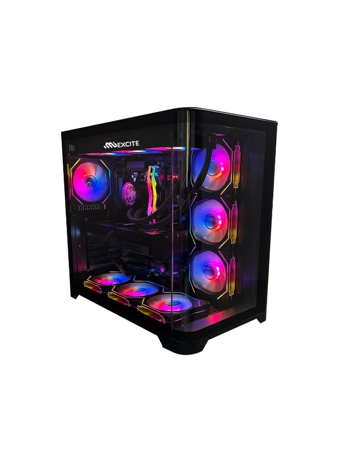 MI Excite PC Intel Core CPU RTX 5070 GPU DDR5 Glass Case - SSD 1 TB 32 GB Core i7 14700F