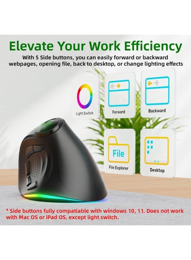 Ergonomic Vertical Mouse - Bluetooth USB