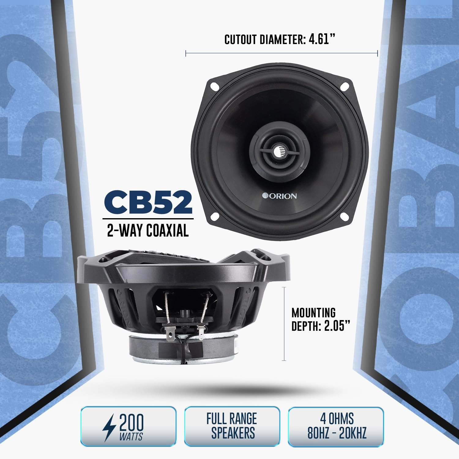 CB52 - 5.25” 2-Way Coaxial