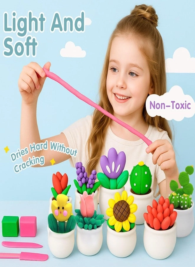 Air Dry Clay - 12 Plants Sculpting Tools Kit