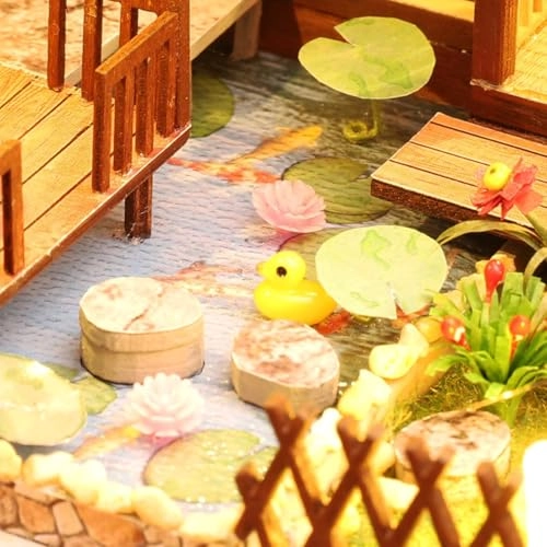 DIY Miniature Dollhouse Kit - Wooden 29 x 20.7 x 22 cm LED