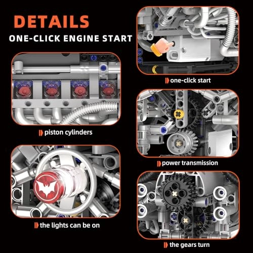 Technik V8 Engine Kit - 770 pcs for ages 7+