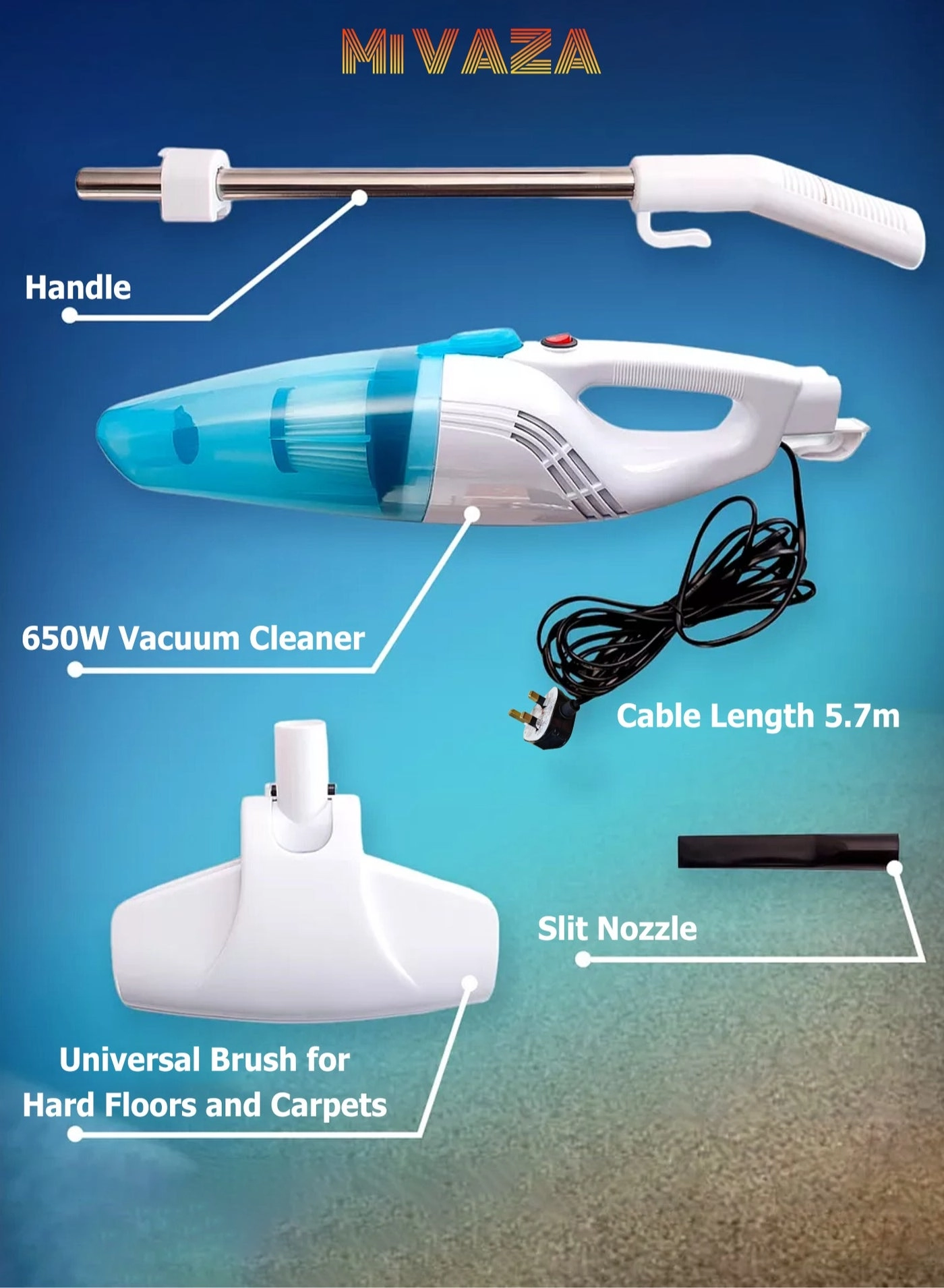 2-in-1 Corded Vacuum Cleaner (MZ40712)