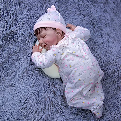 Reborn Baby Doll - 22 Inch Vinyl Brown Eyes
