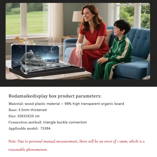 Acrylic Display Case for Lego 75394 - Dustproof Transparent Acrylic