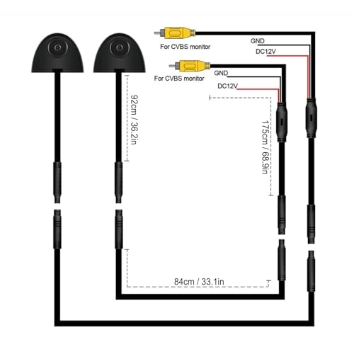 Car Blind Spot Camera - 80 Degree 510*582