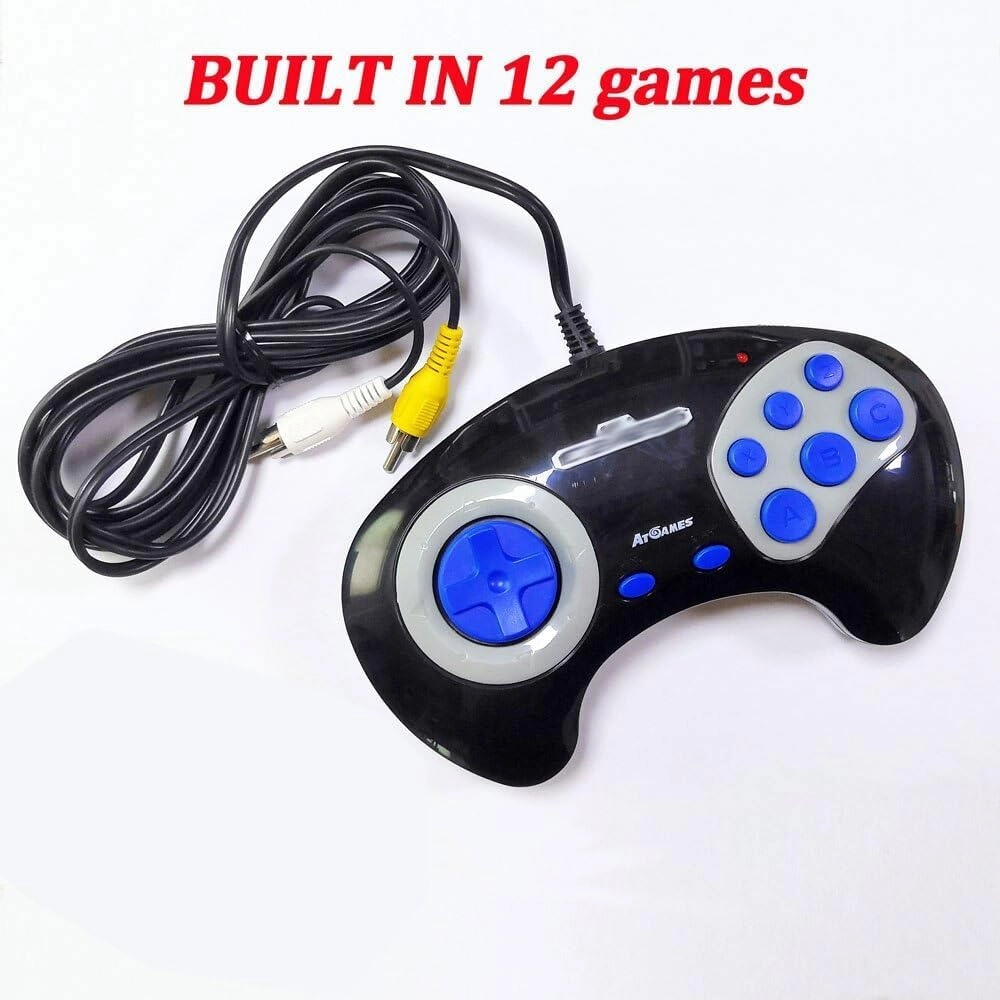 Drumstone Retro Gaming Console - 12 Built-In Classic Games Joystick Controller