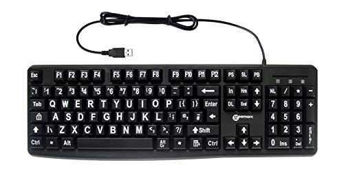 Multimedia Large Print Keyboard - Wired