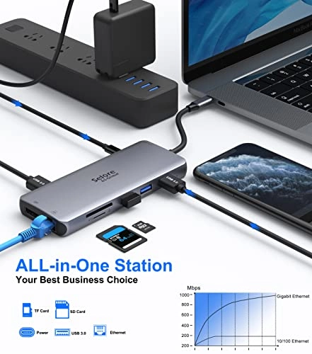 13-in-1 Docking Station - Dual 4K 100W Power Delivery