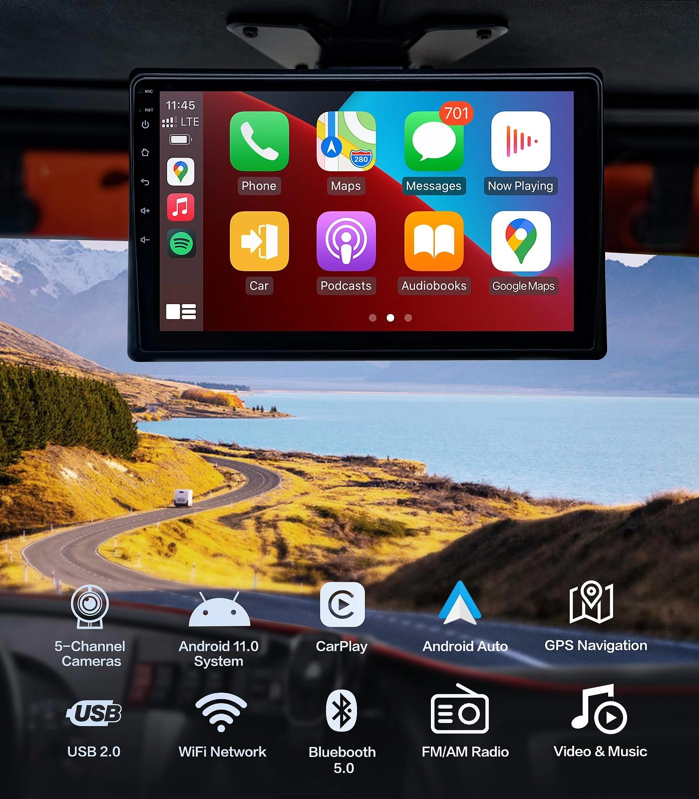 5-Channel 1080P Backup Camera - wired