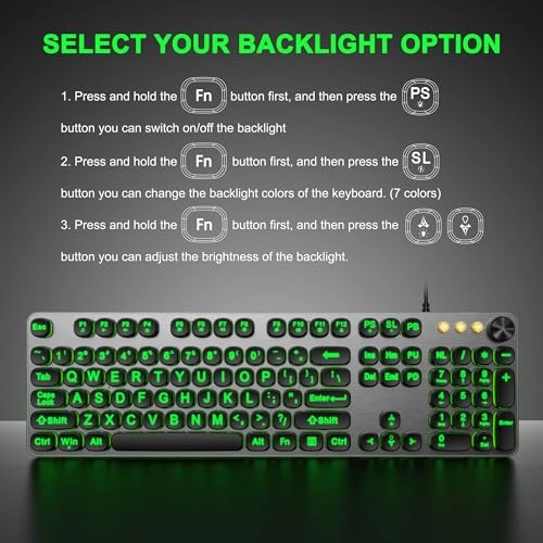 Large Print Backlit Keyboard - Wired