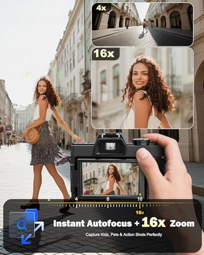 64MP Digital Camera - 4K 16X Zoom